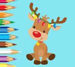 Pangkulay na Aklat: Cute Christmas Reindeer